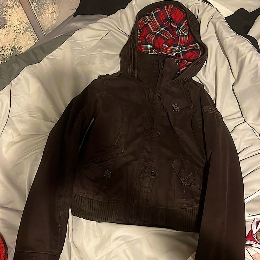 Dark brown Abercrombie&Fitch coat.